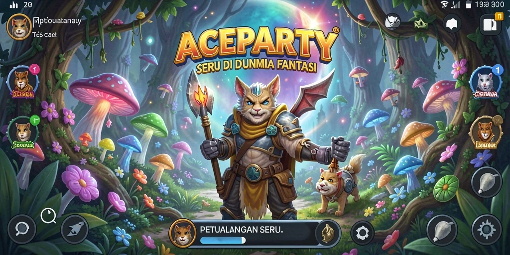 Tampilan gameplay epik di dunia petualangan ACEPARTY.