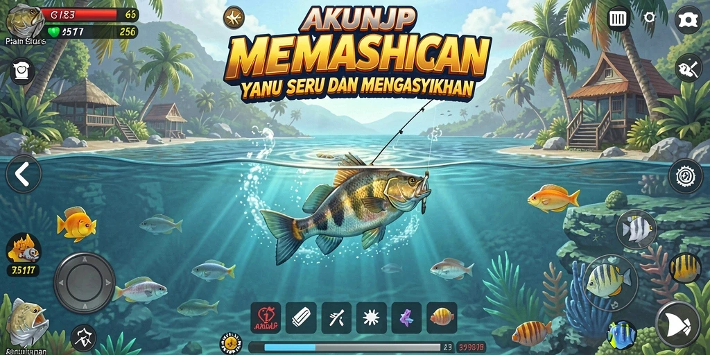 Tangkapan luar biasa di gameplay AKUNJP dengan pemandangan indah.