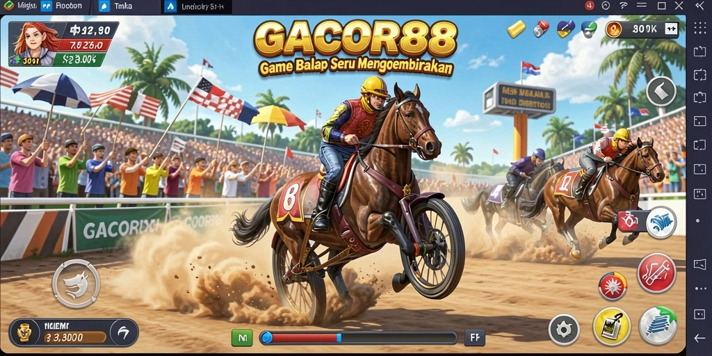Gameplay GACOR88 yang memukau dalam balapan seru.
