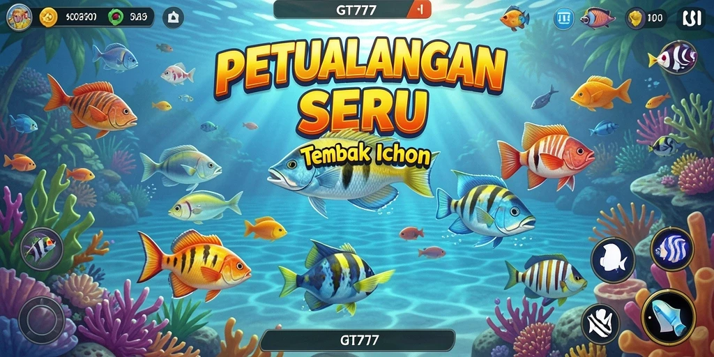 Screenshot gameplay GT777 menampilkan aksi menembak ikan yang seru.