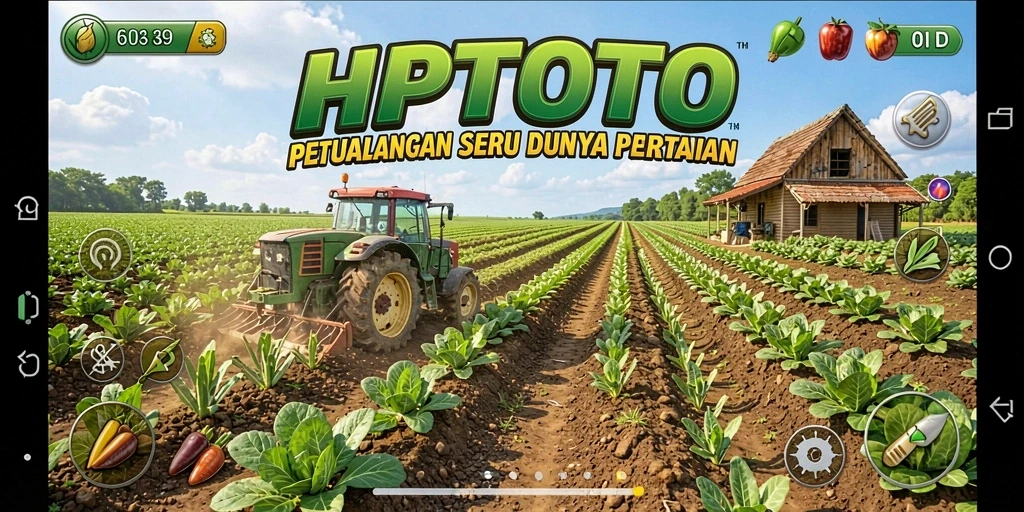 Gameplay HPTOTO yang seru dalam mengelola kebun dan bercocok tanam.