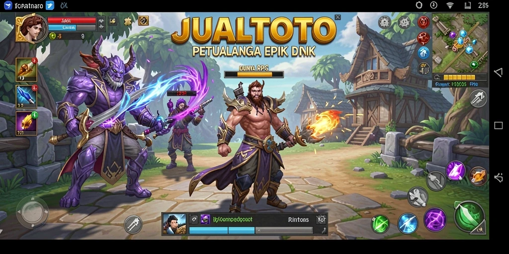 Tangkapan layar menunjukkan aksi seru gameplay RPG JUALTOTO.