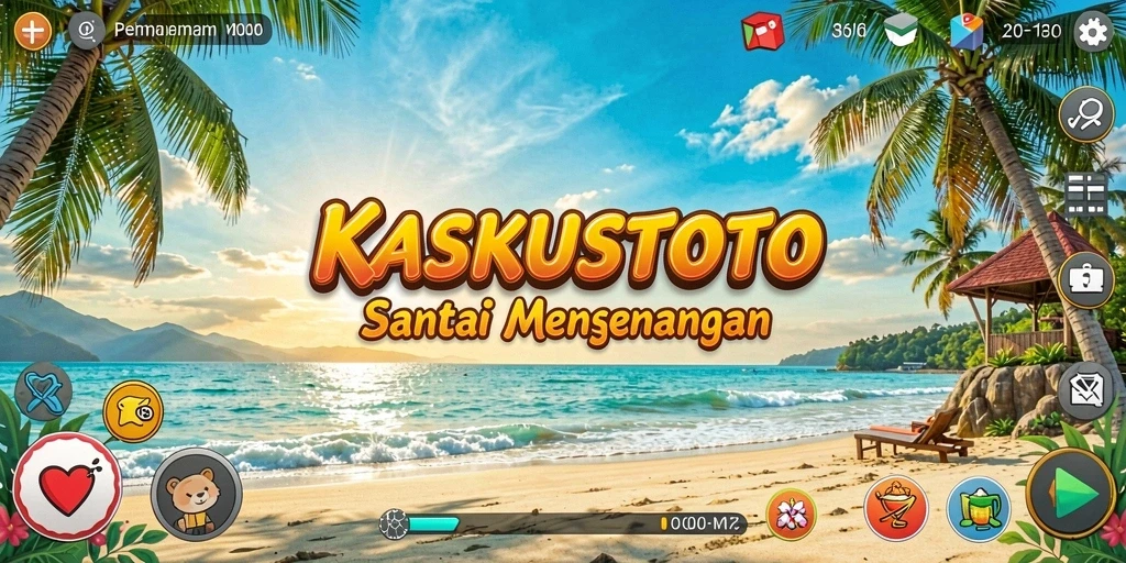 Gameplay KASKUSTOTO yang ceria dan penuh warna.