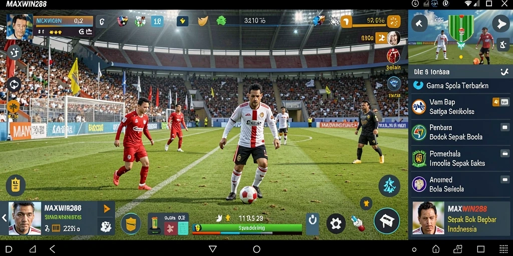 Gameplay menarik di MAXWIN288 dengan aksi sepak bola seru.