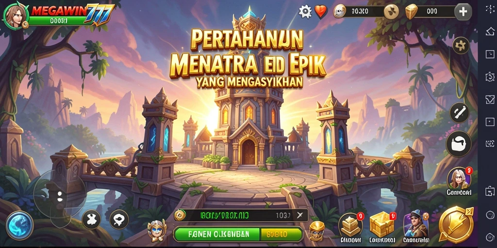 Tangkapan layar menunjukkan aksi intens dalam gameplay Tower Defense.