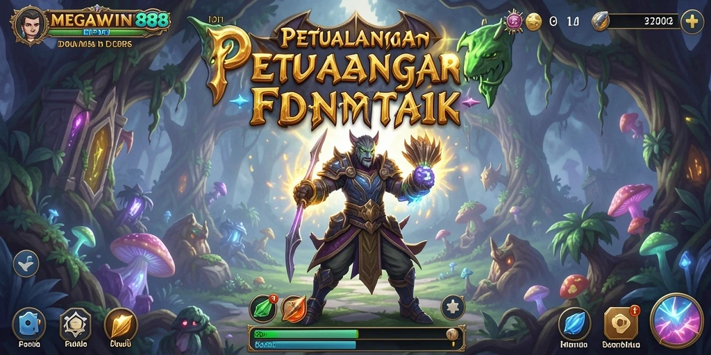 Tangkapan layar gameplay <strong>MEGAWIN888</strong> menampilkan petualangan seru di dunia fantasi.