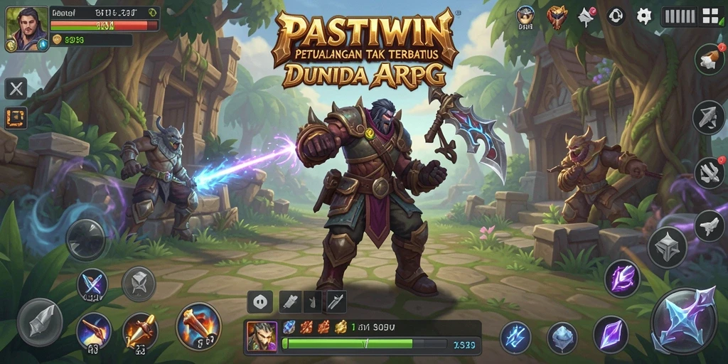 Screenshot dari gameplay ARPG PASTIWIN yang menampilkan aksi seru.