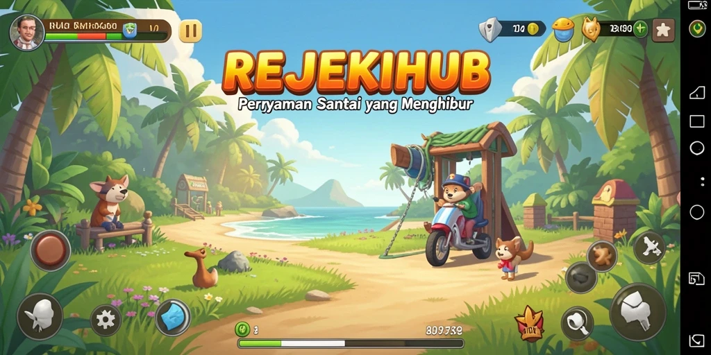 Tampilan gameplay menarik dan penuh warna dari REJEKIHUB.