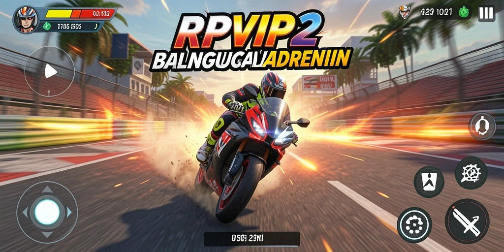 Menampilkan aksi balapan motor yang seru di RPVIP2.