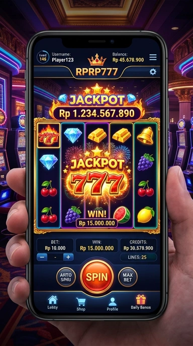 Tampilan aplikasi rprp777 saat melakukan pencarian aplikasi.